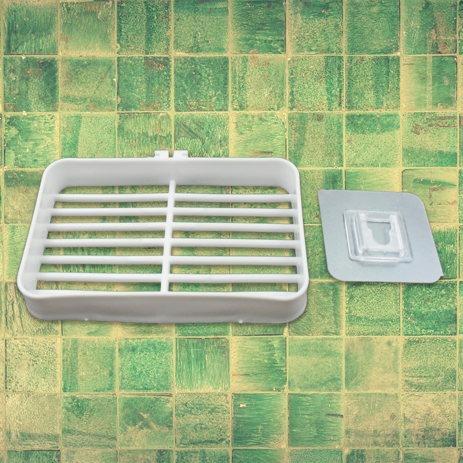 4194 Soap Dish Holder for Bathroom Shower Wall Mounted Self Adhesive Soap Holder Saver Tray-Plastic Sponge Holder for Kitchen Storage Rack Soap Box (Plastic Box) 4194 Soap Dish Holder for Bathroom Shower Wall Mounted Self Adhesive Soap Holder Saver Tray-Plastic Sponge Holder for Kitchen Storage Rack Soap Box (Plastic Box)